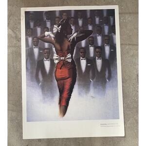 EYES ON THE PRIZE - by Jay C. Allen, Vintage Print, Large - African American Art